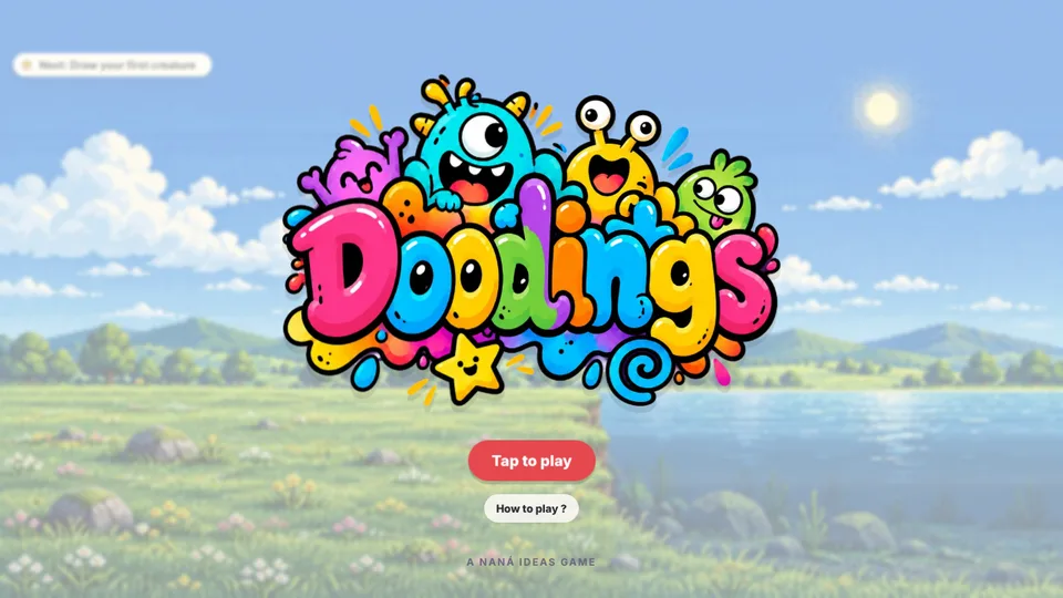 Pantalla de inicio de Doodlings